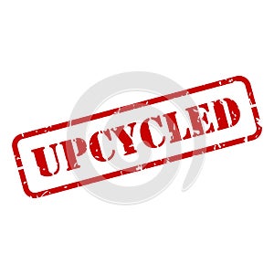 Upcycled Red Rubber Stamp Vector