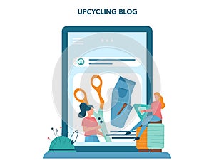 Upcycling online service or platform. Eco tips for reducing waste.