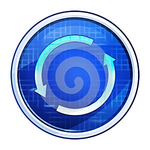 Update arrow icon futuristic blue round button vector illustration