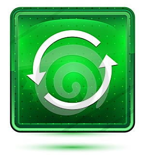 Update arrow icon neon light green square button