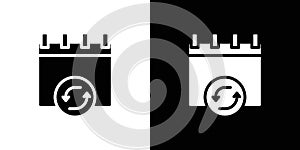 Update Calendar icon set vector illustration