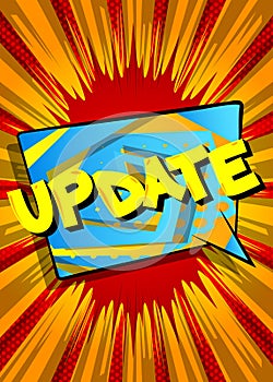 Update. Comic book word text