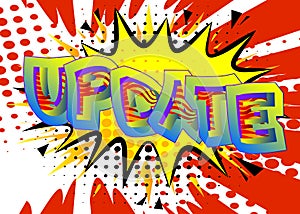 Update. Comic book word text