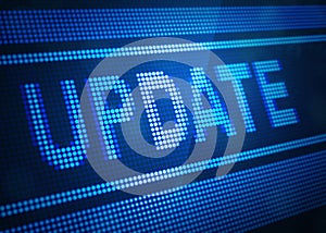 Update digital screen 3d illustration