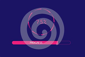 update or download diagram icon of progress bar