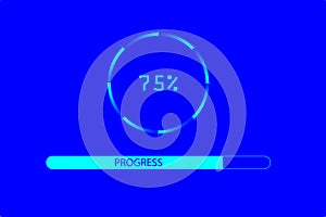 update or download diagram icon of progress bar