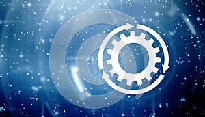 Update icon with binary codes on technology abstract background, Update System Upgrade Software version technology concept