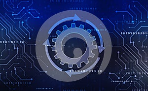 abstract background, Update System Upgrade Software version technology concept