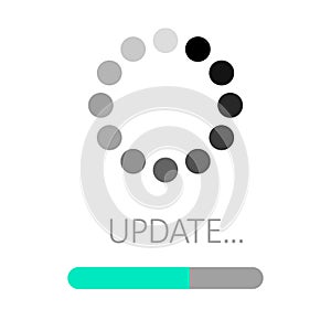 Update icon. System software upgrade concept, loading bar