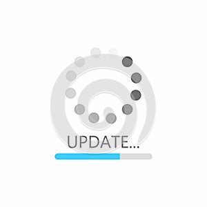 Update icon. System software upgrade concept, loading bar