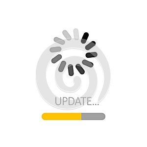 Update icon. System software upgrade concept, loading bar