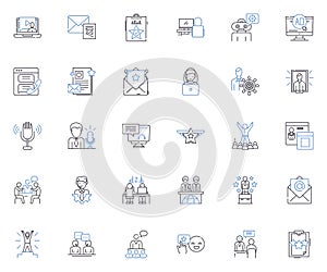 Update line icons collection. Refresh , Upgrade , Revise , Renew , Improve , Modify , Amend vector and linear