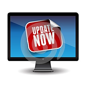 Update now label on screen