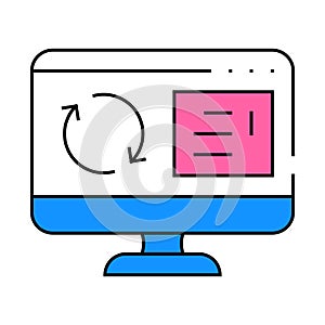 update operating system icon color illustration