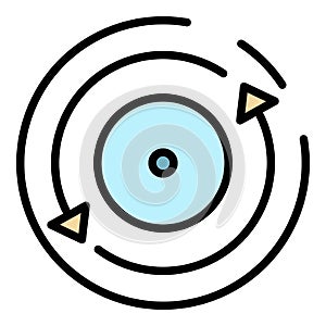 Update process icon color outline vector