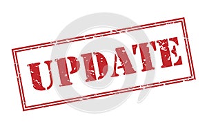 Update stamp on white background