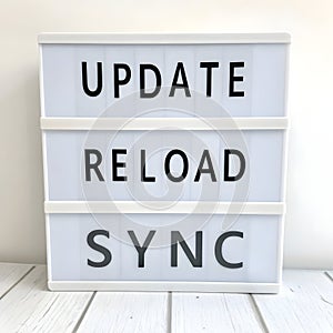 Update reload sync isolated on white background photo