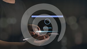 Update software application and hardware upgrade technology concept. installing update process. Software updates or operating