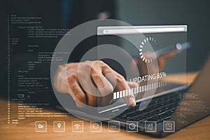 Update software application installing progress
