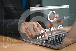 Update software application installing progress.