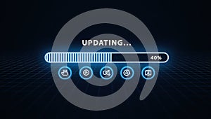Update software application upgrade technology concept.