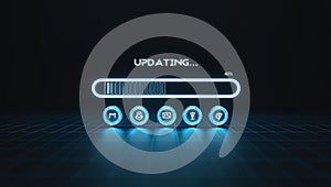 Update software application upgrade technology concept.
