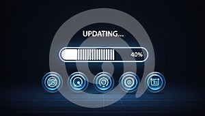 Update software application upgrade technology concept.