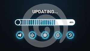 Update software application upgrade technology concept.