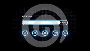 Update software application upgrade technology concept.