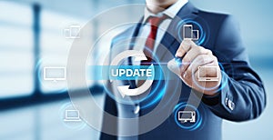 Update Software Computer Program Upgrade Business technology Internet Concept