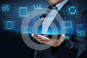 Update Software Computer Program Upgrade Business technology Internet Concept