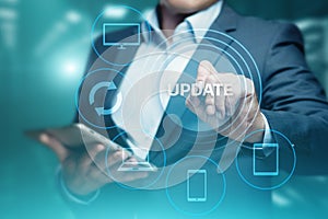 Update Software Computer Program Upgrade Business technology Internet Concept