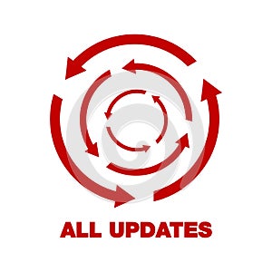 Update software icon. concept of update application progress icon, for graphic and web design