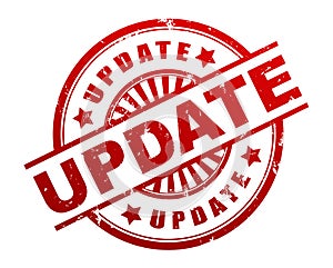 Update stamp isolated 3d illustration