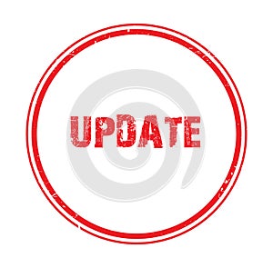 update stamp on white