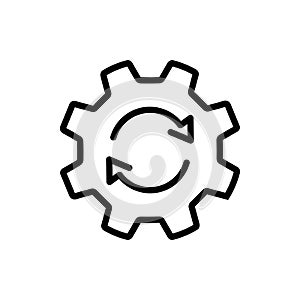 Update system icon vector. thin line web symbol on white background - editable stroke vector illustration eps10