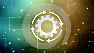 Update System Upgrade Software version technology concept Update icon with binary codes