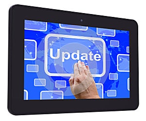 Update Tablet Touch Screen Shows Upgrade Updated Version