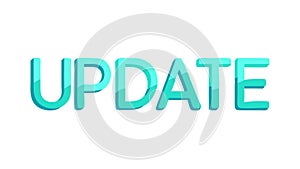 UPDATE Text Icon for Software and Information, vector design Generative AI