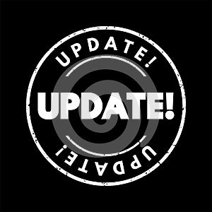 Update text stamp, technology concept background