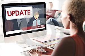 Update Trending Breaking News Report Information Concept