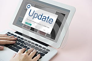 Update Window Popup Alert Concept
