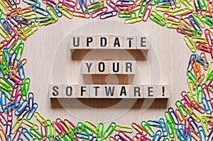 Update your software word concept
