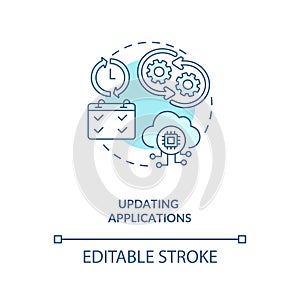 Updating applications concept icon