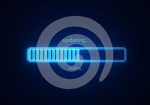 Updating loading bar progress indicator animation design for website or application interface ux ui design