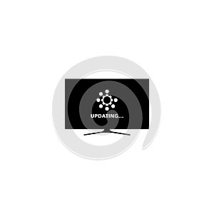 Updating, Loading process in computer screen icon isolated on white background