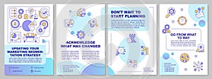 Updating market segmentation strategy blue brochure template