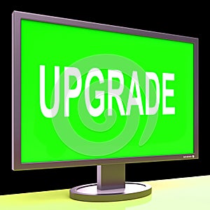 Upgrade Screen Means Improve Upgraded Or Update