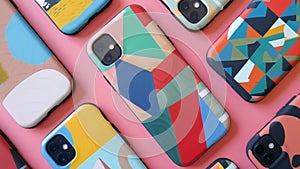 Upgrade your devices look with this modern and eyecatching phone case featuring a unique geometric pattern