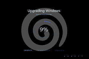 Upgrading windows percentage during the upgrade to Windows 10